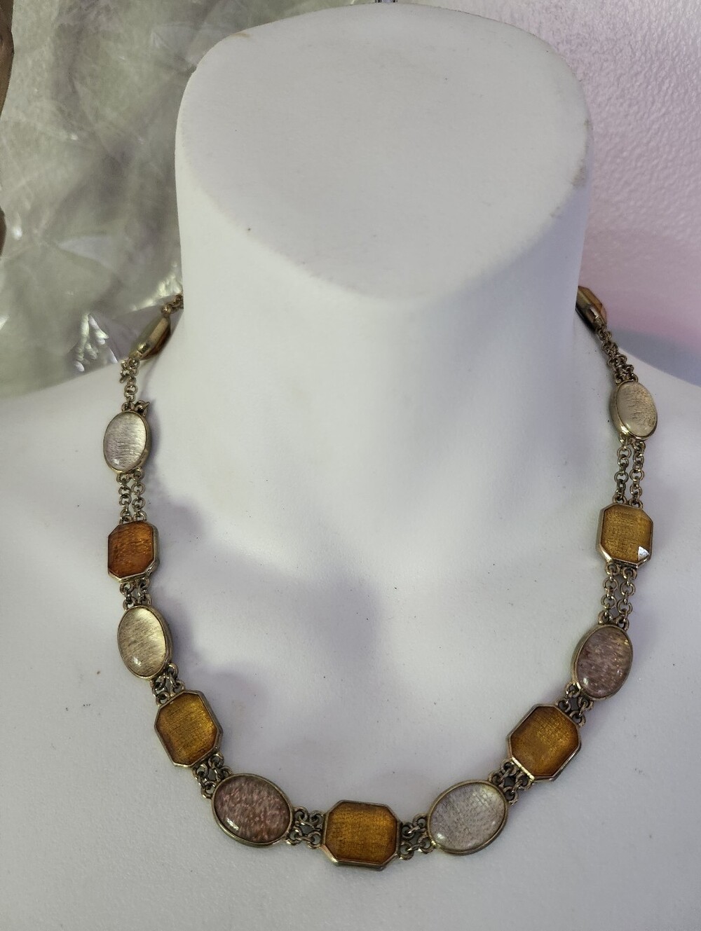 Liz Claiborne "Glow Sparkle" Cabochon Necklace - 16-18 Inches
